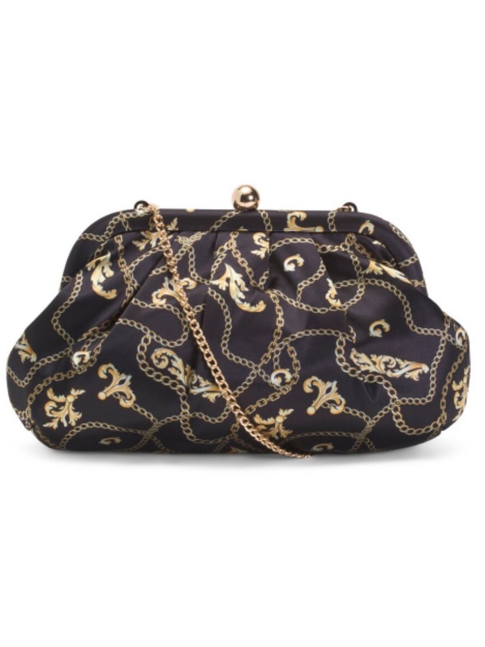 ALESSIA BIANCHI Satin Kiss Lock Clutch